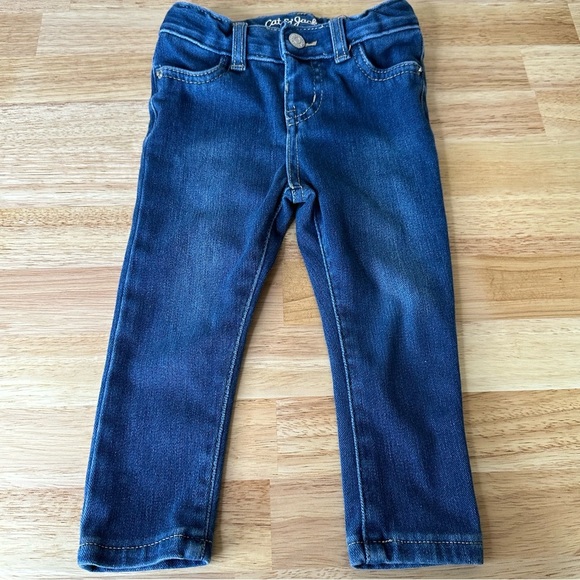 CAT & JACK BABY GIRL BLUE DENIM JEGGING SIZE 18M - Picture 1 of 8